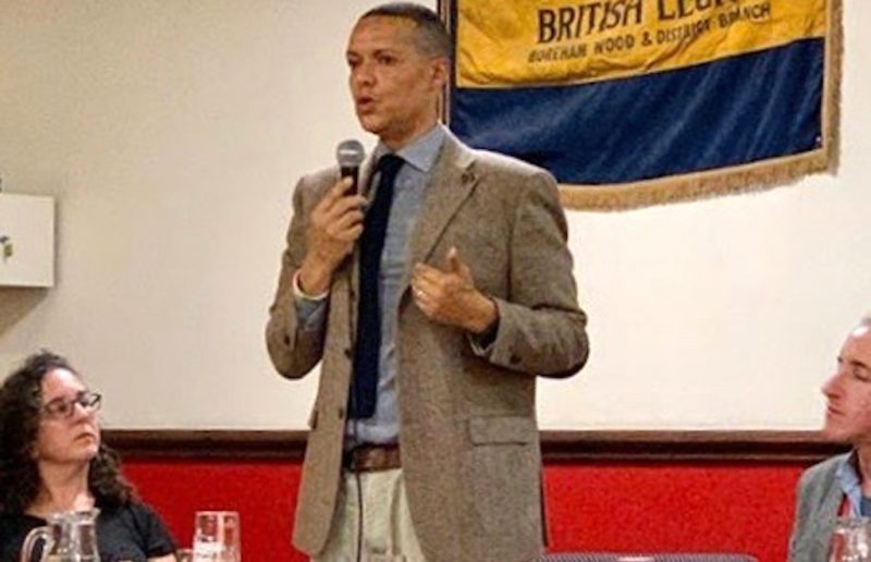 Clive Lewis MP, flanked by Holly Kal-Weiss and Dr Dan Ozarow
