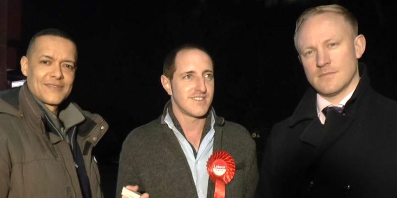 Dr Dan Ozarow supported by Clive Lewis MP (left) and Sam Tarry MR (right)
