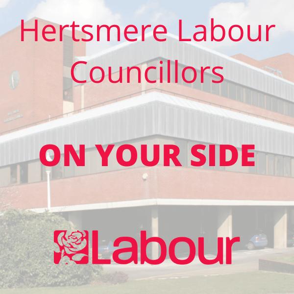 Hertsmere Labour Cllrs - On Your Side logo